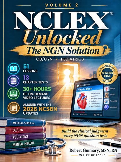 NCLEX Unlocked Volume 2 cover: OB/GYN and Pediatrics